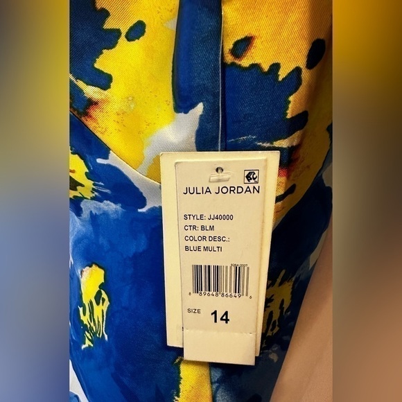 Julia Jordan Monroe Twill Floral Fit & Flare Dress Print Sleeveless Size 14 - Picture 7 of 7